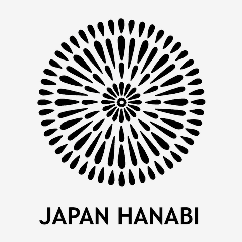 日本の花火ブラックバックプリント大