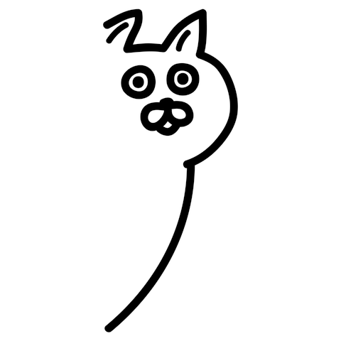 端からネコが見てる