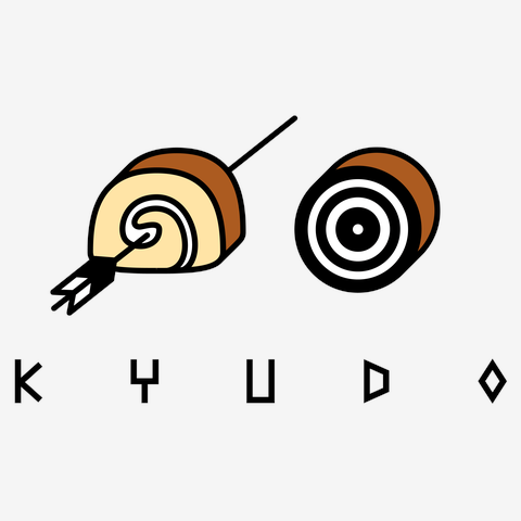 弓道　ロールケーキと的