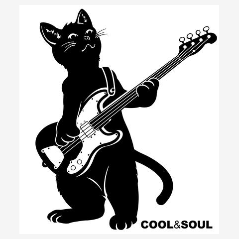 COOL&SOUL・エレキベースと黒猫