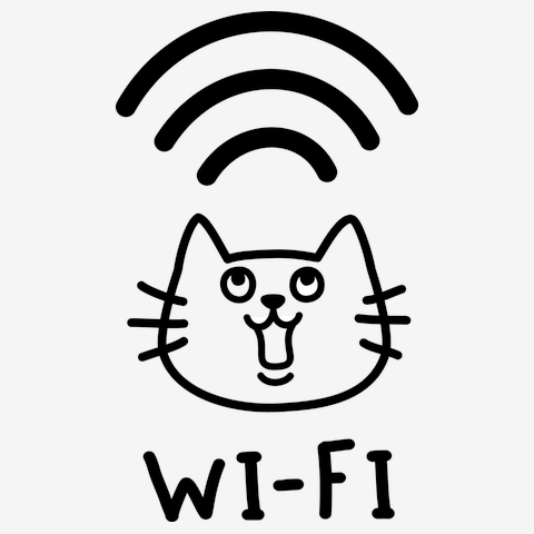 Wi-Fiねこ パーカーを購入|デザインTシャツ通販【ClubT】