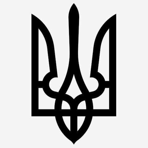 ウクライナ国章(単色黒) トレーナーを購入|デザインTシャツ通販【ClubT】