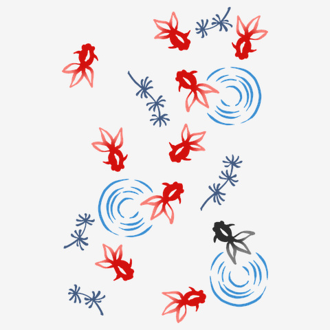 和柄金魚の全アイテム|デザインTシャツ通販【ClubT】