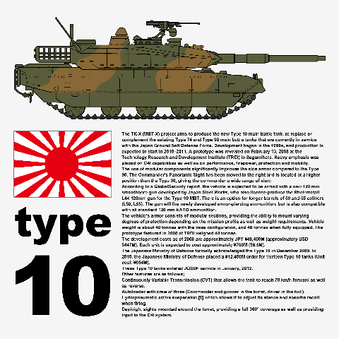 １０式戦車（総天然色背中旭日旗なし）