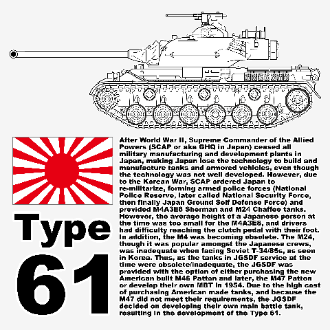 ６１式戦車（背中旭日旗なし）