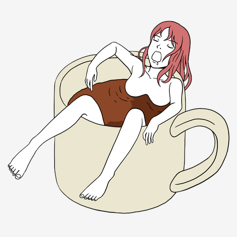 マグカップで爆睡