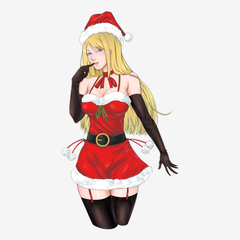 金髪のサンタ美女