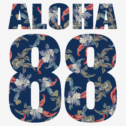 ALOHA ナンバリング Tシャツを購入|デザインTシャツ通販【ClubT】