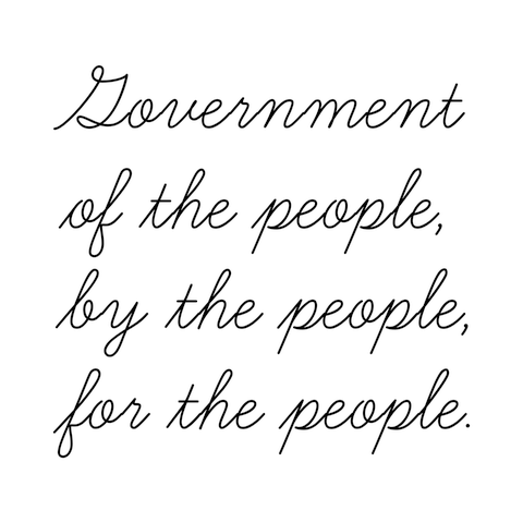 【筆記体】人民の人民による人民のための政治