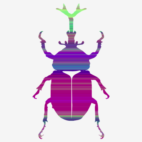カラフルなカブトムシ