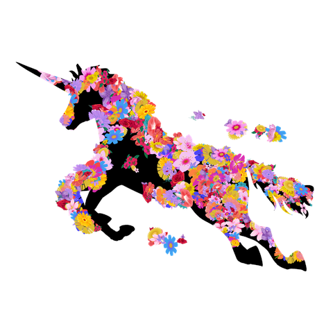 花柄ユニコーン