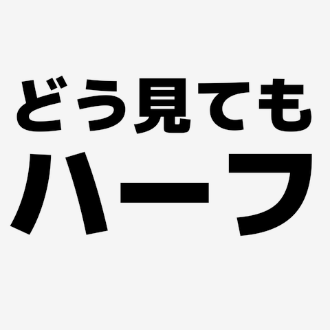 どう見てもハーフ