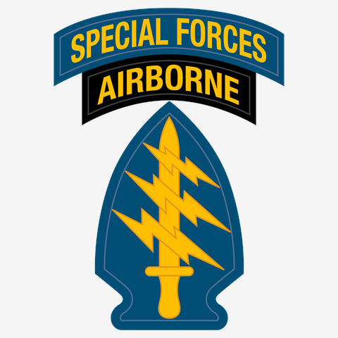 SPECIAL FORCES AIRBORNE アメリカ陸軍特殊部隊群ワッペンロゴTシャツ