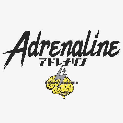 脳内麻薬シリーズ:アドレナリン(Adrenaline)かわいいロゴ Tシャツ