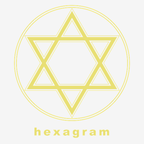 『魔除けの印・六芒星（hexagram）』Tシャツ(Pure Color Print)・ロイヤルブルー