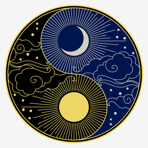 太陽と月の太極図