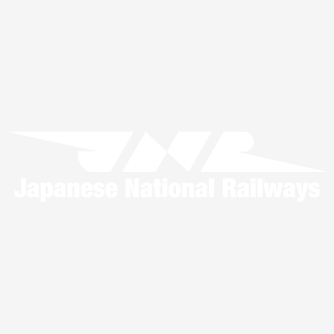 JNR 日本国有鉄道 国鉄ロゴ -Japanese National Railays- -白-