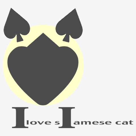 I Love Siamese Cat : Tシャツ・ポロシャツ・トレーナー・スマホケース等