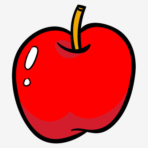 ポップな赤いりんご