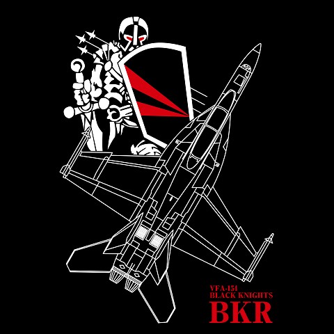 VFA-154“Black Knights” Tシャツ(ブラック/Pure Color Print)を購入