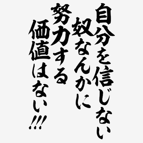 自分を信じない奴なんかに 努力する価値はない!!!の全アイテム