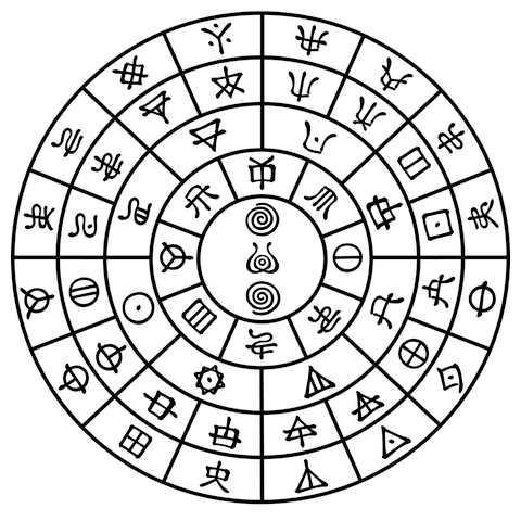 フトマニ図／フトマニ双龍（白T用）