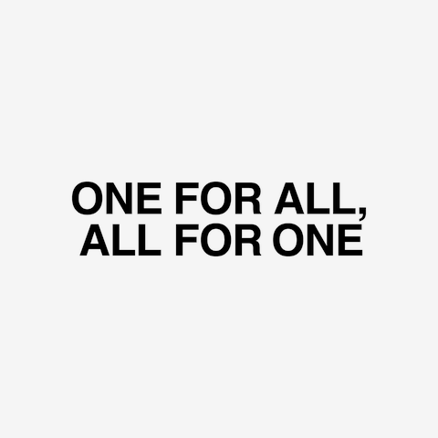 ONE FOR ALL, ALL FOR ONE-ワンフォーオール、オールフォーワン- 胸面