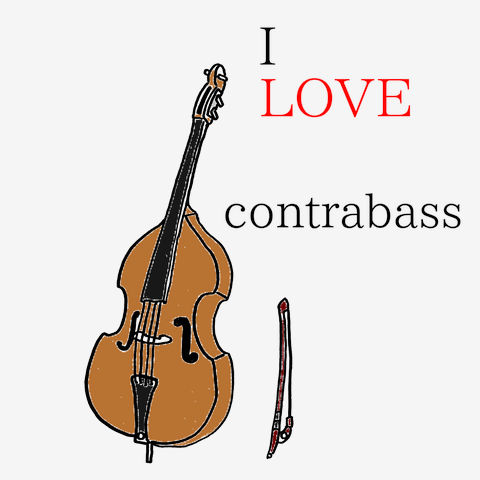 楽器/音楽LOVEシリーズ　コントラバスcontrabass