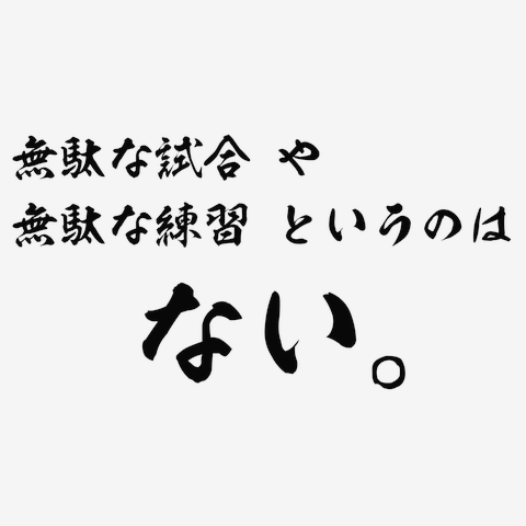 野球・大谷翔平名言　無駄な試合・練習はない。
