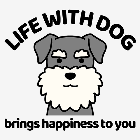 犬と共に（シュナウザー）