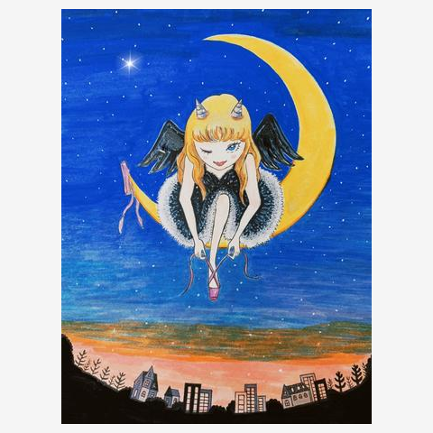 ハロウィンイラスト「悪魔ちゃん：MOONバージョン」（Miジンコ）