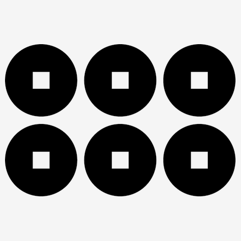 六文銭（真田幸村）黒