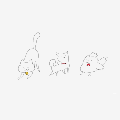 にゃんこ、わんこ、こけこ