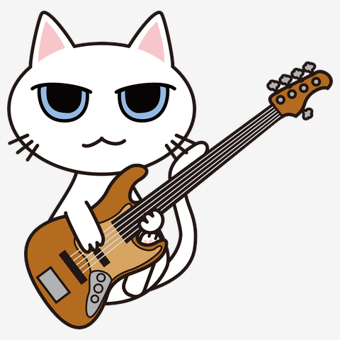 5弦ベース　白猫　ロック