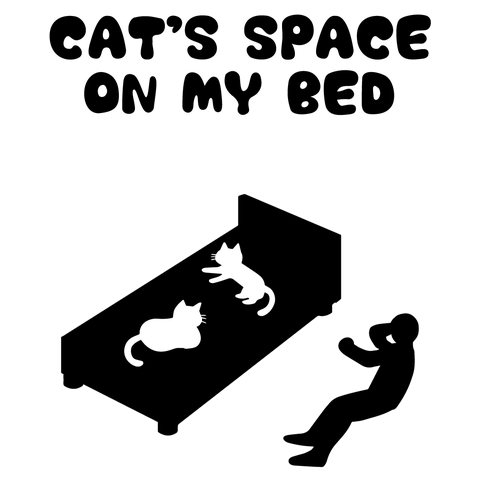 Cat's space on my bed  布団の上は猫のもの