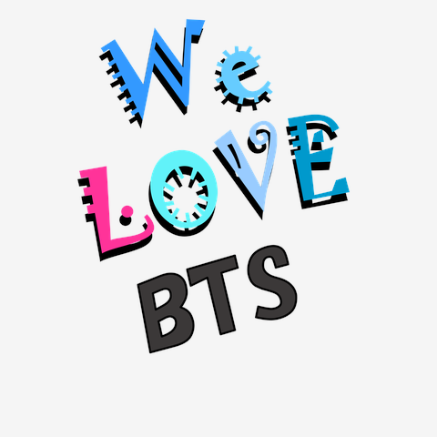 BTS We love シリーズ ☆同品質最安☆ I love『BTS』Love Design