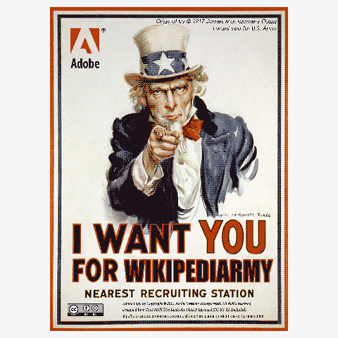 ZS0054 I WANT YOU FOR WIKIPEDIARMYの全アイテム|デザインTシャツ通販