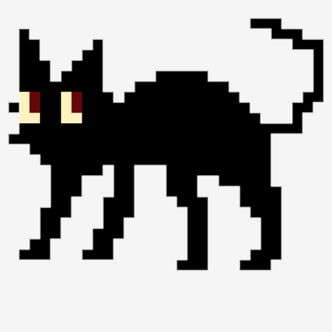 ドット絵黒猫2 Tシャツを購入|デザインTシャツ通販【ClubT】